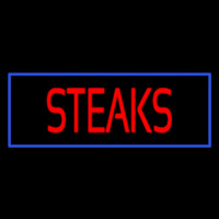 Red Steaks With Blue Border Neonkyltti