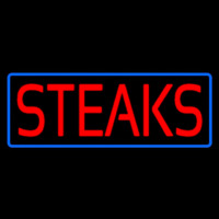 Red Steaks With Blue Border Neonkyltti