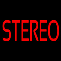 Red Stereo Block Neonkyltti