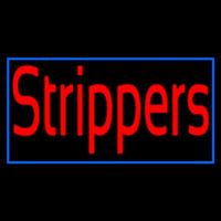 Red Strippers With Blue Border Neonkyltti