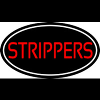 Red Strippers With White Border Neonkyltti