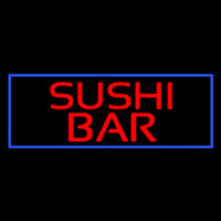 Red Sushi Bar With Blue Border Neonkyltti