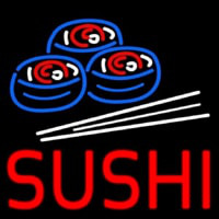 Red Sushi With Sushi Logo Neonkyltti