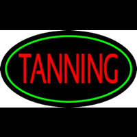 Red Tanning With Oval Green Border Neonkyltti