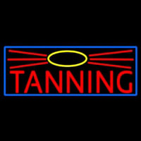 Red Tanning With Sun Logo Neonkyltti