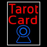 Red Tarot Card Blue Crystal With White Border Neonkyltti