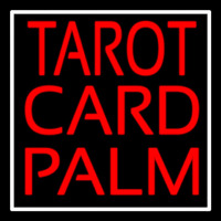 Red Tarot Card Palm And White Border Neonkyltti