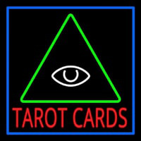 Red Tarot Cards Logo Neonkyltti