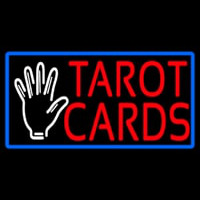 Red Tarot Cards White Palm Neonkyltti