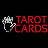Red Tarot Cards White Palm Neonkyltti