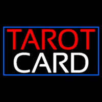 Red Tarot White Card And Blue Border Neonkyltti