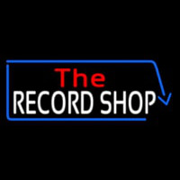 Red The White Record Shop Blue Arrow Neonkyltti