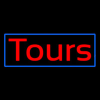 Red Tours Blue Border Neonkyltti