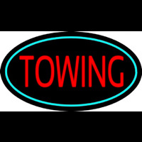 Red Towing Turquoise Border Neonkyltti