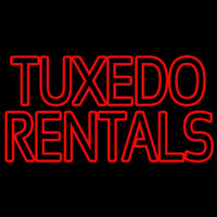 Red Tu edo Rentals Neonkyltti