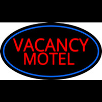 Red Vacancy Motel With Blue Border Neonkyltti