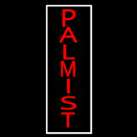 Red Vertical Palmist White Border Neonkyltti