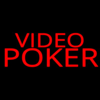 Red Video Poker Neonkyltti