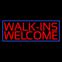 Red Walk Ins Welcome Blue Border Neonkyltti