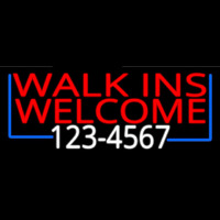 Red Walk Ins Welcome With Phone Number Neonkyltti