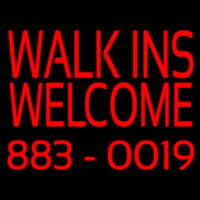 Red Walk Ins Welcome With Phone Number Neonkyltti