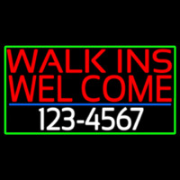 Red Walk Ins Welcome With Phone Number Neonkyltti
