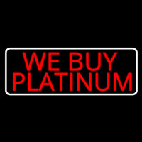 Red We Buy Platinum White Border Neonkyltti