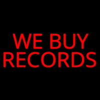Red We Buy Records Neonkyltti
