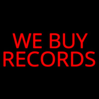Red We Buy Records Neonkyltti