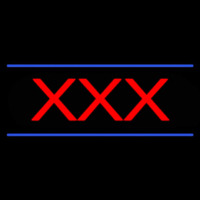 Red X X X Blue Lines Neonkyltti