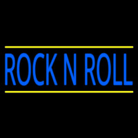 Rock N Roll Block Blue Border 2 Neonkyltti