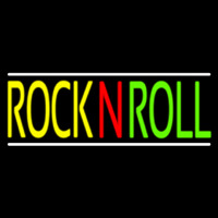Rock N Roll With White Line Block Neonkyltti
