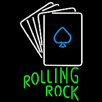 Rolling Rock Cards Beer Sign Neonkyltti