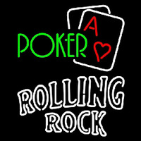 Rolling Rock Green Poker Beer Sign Neonkyltti