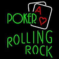 Rolling Rock Green Poker Beer Sign Neonkyltti