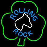 Rolling Rock Horsehead Shamrock Neonkyltti