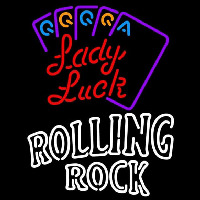 Rolling Rock Lady Luck Series Beer Sign Neonkyltti