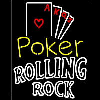 Rolling Rock Poker Ace Series Beer Sign Neonkyltti