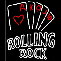 Rolling Rock Poker Series Beer Sign Neonkyltti