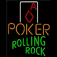 Rolling Rock Poker Squver Ace Beer Sign Neonkyltti