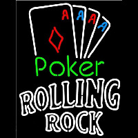 Rolling Rock Poker Tournament Beer Sign Neonkyltti