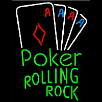 Rolling Rock Poker Tournament Beer Sign Neonkyltti