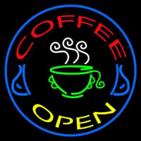 Round Coffee Open Neonkyltti