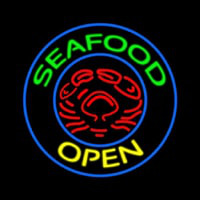 Round Green Seafood Open Neonkyltti
