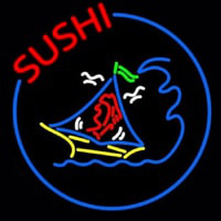 Round Sushi Logo  Neonkyltti