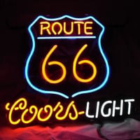 Route 66 Coors Olut Baari Avoinna Neonkyltti