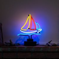 Sailling Boat Desktop Neonkyltti
