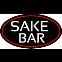 Sake Bar Oval With Red Border Neonkyltti