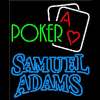 Samuel Adams Green Poker Beer Sign Neonkyltti