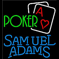 Samuel Adams Green Poker Beer Sign Neonkyltti